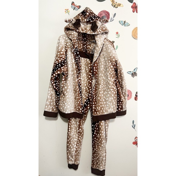 Topshop Reindeer Loungewear Holiday Set L - Picture 2 of 13